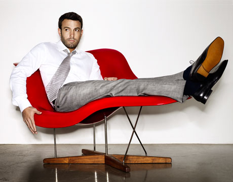 Found It! Ben Affleck's Red Lounge Chair