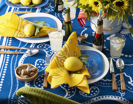 Casa Quickie: Use a Beach Towel For Casual Summer Dining