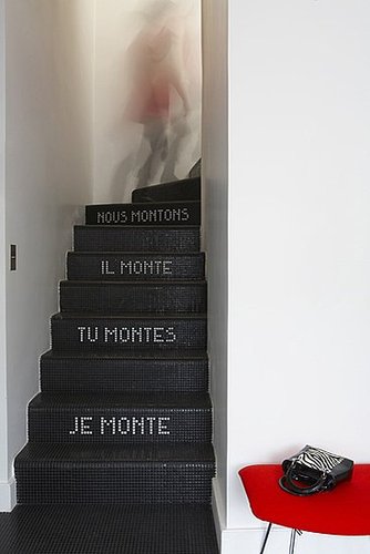 Love It or Hate It? Tiled Text Staircase