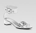 The Look for Less: Gucci Silver Ankle Strap Sandal