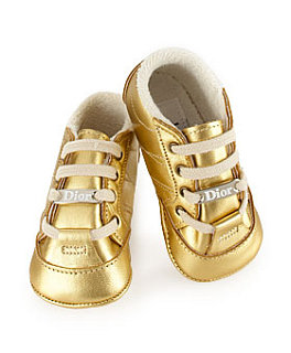 Simply Fab: Christian Dior Gold Baby Sneakers