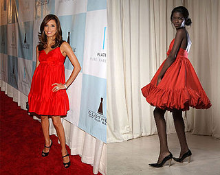 Found! Eva Longoria's Red Ruffle Dress 