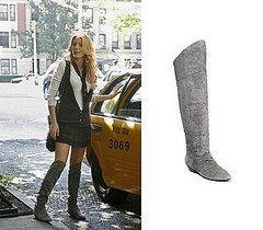 Found! Serena van der Woodsen's Grey Suede Over-the-Knee Boots Found! Serena van der Woodsen's Grey Suede Over-the-Knee Boots