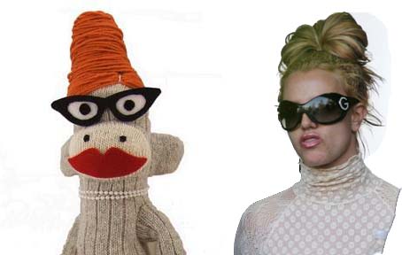 Britney Spears Sock Monkey Style