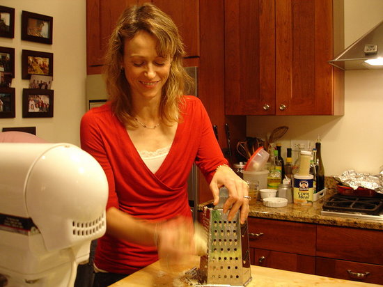 Grating horseradish.