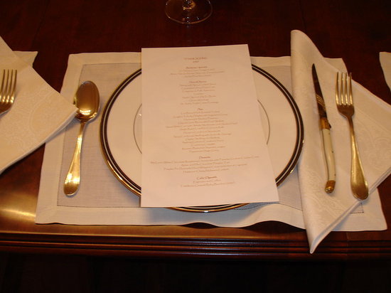 The menu