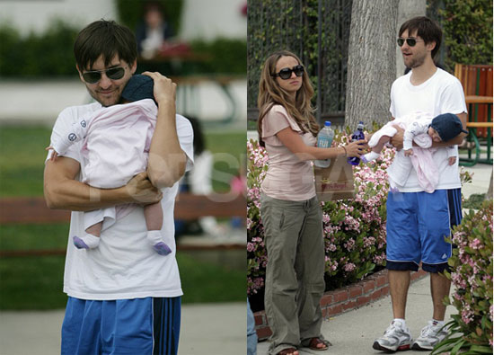 Tobey Is a Very Hands-On Dad
