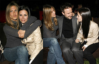 Jen, Courteney & David Cozy Up for The Tripper