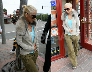Christina Bundles Up For Stop at Mickey D's