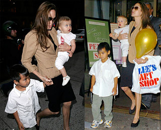 Angelina, Shiloh and Maddox Get Artsy for Father's Day