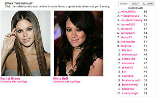 Play Celebrity Faceoff and Win a $100 Gift Card!
