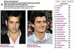 Play Celebrity Faceoff, Win $1,000! Play Celebrity Faceoff, Win $1,000!