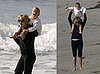 Reese and Deacon Play in the Surf