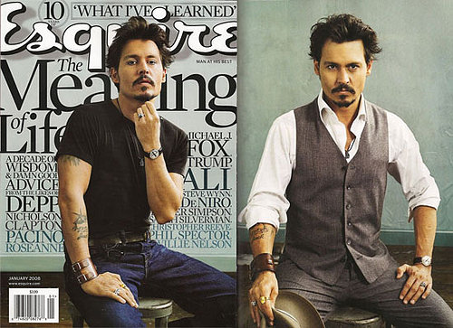 Johnny Depp and Tim Burton in Esquire, January 2008