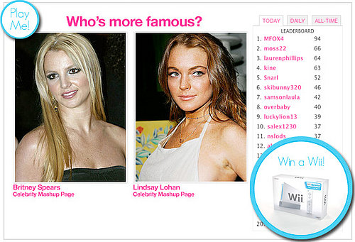 Win a Wii by Playing Celebrity Faceoff!