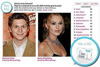 Win a Wii by Playing Celebrity Faceoff!