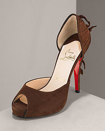 Pre Fall Collection Christian Louboutin Suede Tie d'Orsay?-? Christian Louboutin?-? Neiman Marcus