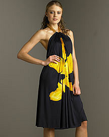 Alexander McQueen Tulip-Print Dress?-? Apparel?-? Neiman Marcus