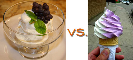 Gelato vs. Soft Serve Ice Cream