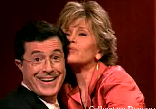 Jane Fonda Gettin' Jiggy With Stephen Colbert