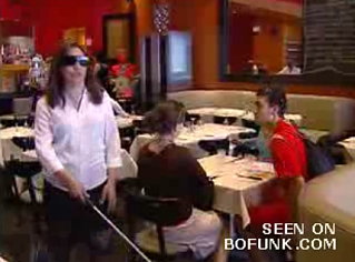 Blind Waitress Prank