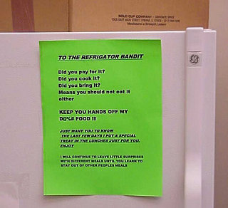 Dear Refrigerator Bandit...