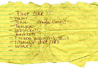 Found: Grocery List of Shame