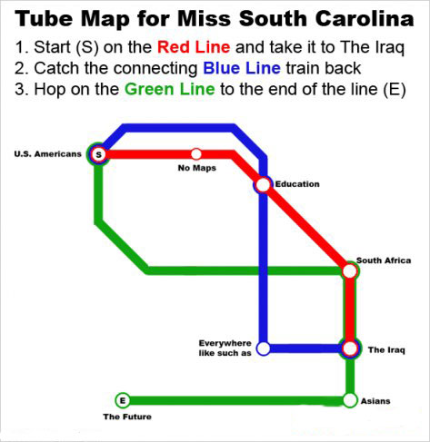 A Map For Miss Teen S.C.