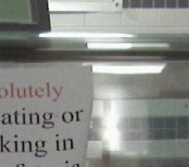 No Eating Inside This Cafeteria