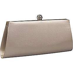 Nicole - La Regale Rhinestone Topped Satin Clutch 