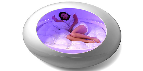 Geeky Bed: Sleeping Pod With LED Lights And Speakers