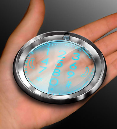 Radia Cell Phone - Clear Circular Concept Phone