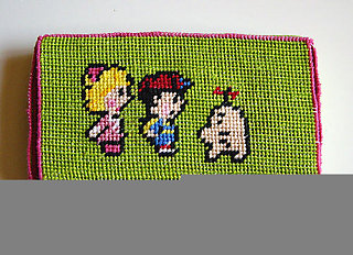Totally Geeky or Geek Chic? Crafty Needlepoint DS Case