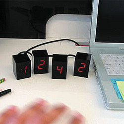 LED Alarm Clock Cubes by Jonas Damon