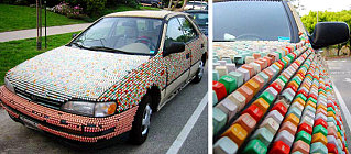 Totally Geeky or Geek Chic? Key Covered Car