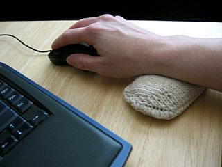 Totally Geeky or Geek Chic? Knit Wrist Pillow