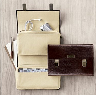 Lovely Brown Leather Gadget Organizer