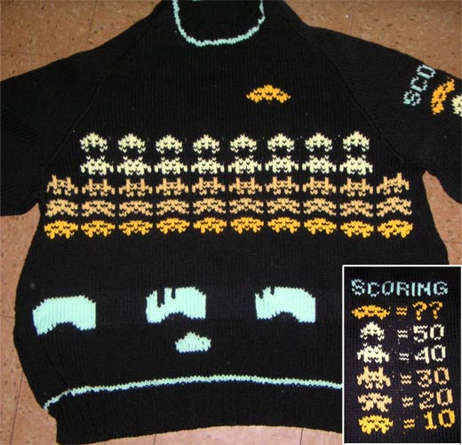 Space Invaders Sweater: Attack Of The Acrylic Aliens