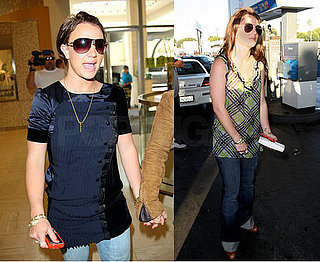 Britney Sports A Fire-Engine Red Cell Phone Case