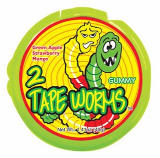 Yummy Link: 2 Tape Worms Novelty Gummi Candy