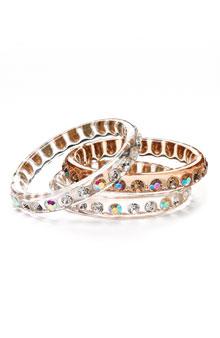 Betsey Johnson Lucite Bangle Set 