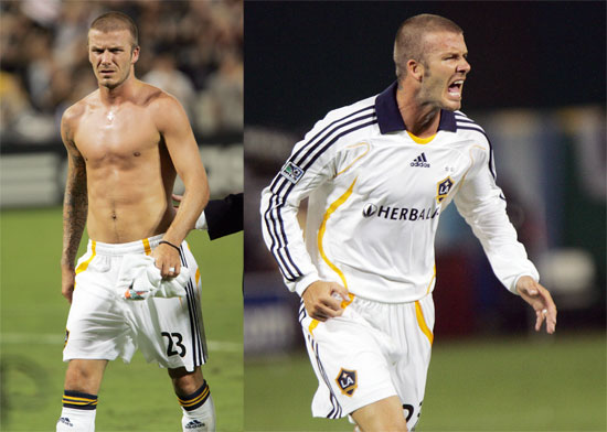 David Beckham Takes The Field (Ahem, Topless) In DC