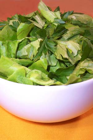 Simple Side Salad with Herbs & Champagne Vinaigrette