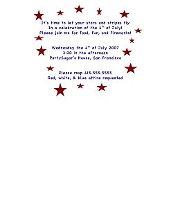 Come Party With Me: 4th Of July - Invites