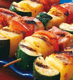 Fast & Easy Dinner: Salmon Polenta Skewers