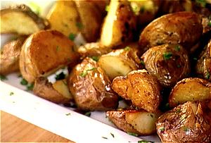 Birthday Dinner Side: Garlic Roast Potatoes
