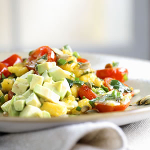 Fast & Easy Dinner: Mexican Polenta Scramble