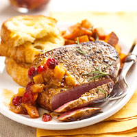 Fast & Easy Dinner: Steak with Sweet Potato-Mango Chutney