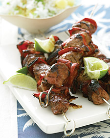 Fast & Easy Dinner: Pork Kebabs With Pineapple Rice Fast & Easy Dinner: Pork Kebabs With Pineapple Rice