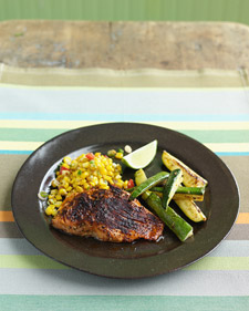 Fast & Easy Dinner: Salmon With Zucchini and Sauteed Corn